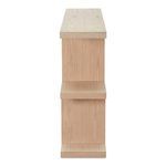Miri Small Shelf side view showing thickness of shelves and smooth white oak veneer finish