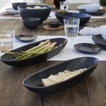 Product Image 2 for Livia Small Ceramic Stoneware Oval Platter - Matte Black from Costa Nova