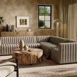 Product Image 10 for Augustine 105" 3-Piece Textured Orly Natural Upholstery Sectional from Four Hands