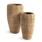 Product Image 1 for Seagrass Tall Round Planters, Set Of 2 from Napa Home And Garden