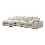 Plunge slipper chair displayed from left-front angle with chaise on left side
