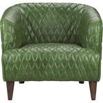 Product Image 2 for Magdelan Tufted Leather Arm Chair - Emerald from Moe's