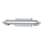 Devon Picture Light Small wall-mounted metal picture light with sleek cylindrical polished chrome finish