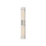 Tottenville Wall Sconce with slim matte cloud glass shades in a triangular profile and minimalist metalwork mounting