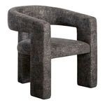 Elo Chair in opposite three-quarter view showing rounded armrest and deep seat