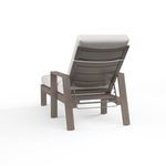 Rear view showing adjustable backrest and slatted panel design of Laguna Chaise Lounge
