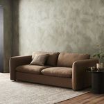 Back corner detailing sofa’s structured back and slightly rounded armrest