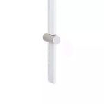 Taurus sconce with vertical clear acrylic body and metallic cylindrical accents in modern style