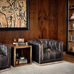 Product Image 2 for Maxx Destroyed Black Swivel Chair from Four Hands