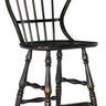 Dark wood Ciao Bella Spindle Back Counter Stool with curved multi-spindle back and turned legs