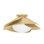 Product Image 1 for Brookhaven 1-Light Flush Mount - Vintage Gold Leaf from Hudson Valley