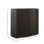 Theodore Short Console with dimensions overlay showing 32 inches height, 32 inches width, and 16 inches depth.