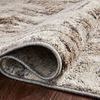 Rolled edge detail of Austen Mocha Rug highlighting thickness and backing material