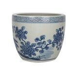 Product Image 1 for Blue & White Porcelain Pheasant Flower Planter With Greek Symbol from Legend of Asia