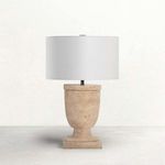Product Image 1 for Obadiah Travertine Brushed Antique Brass Table Lamp from Gabby