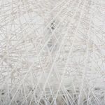 String 24 Pendant Light with lightweight spherical molded string shell in white