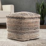 Product Image 2 for Ramada Indoor/ Outdoor Striped Gray/ Tan Cube Pouf from Jaipur 
