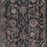 Long, narrow Samra Charcoal / Multi runner with detailed floral pattern in charcoal and muted colors