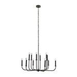 Chandelier hanging with medium length chain showing bulb arrangement and structure