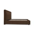 Side view of Simon Storage Bed showing wooden slat bed base without mattress