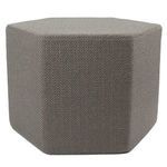 Product Image 1 for Sacha Solid Gray Hexagon Pouf from Jaipur 
