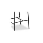 Close-up of lower stool frame with footrest and powder-coated legs