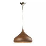 Product Image 1 for Lindsey Collection 1 Light Pendant In Burl Wood And Brushed Nickel  from Elk Lighting