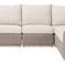 Modular sectional set of four Caspian Outdoor Sofas forming an L-shape with multiple cushions