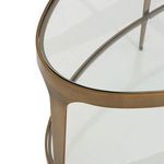 Product Image 1 for Brando Glass Top Oval Coffee Table from Worlds Away