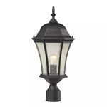 Product Image 1 for Wellington Park 1 Light Post Mount In Weathered Charcoal from Elk Lighting