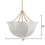 Product Image 3 for Aire Large Off-White Linen Chandelier from Jamie Young