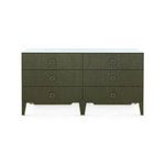 Product Image 2 for Madeline Extra Large 6-Drawer with Glass Top Deep Olive from Villa & House