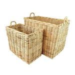 Product Image 1 for Set of 2 Rectangle Rattan Baskets w/ No Wheels from BIDKHome