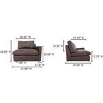 Product Image 8 for Thurlow Right Arm Facing Chair Espresso Brown Leather from Moe's