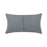 Back view of sham showing smooth marina blue fabric without waffle texture