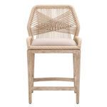 Alternative front view focusing on uniform rope pattern with light gray cushioned seat