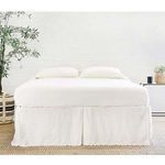 Product Image 1 for Pleated Cream Linen Twin Bed Skirt from Pom Pom at Home