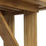 Underside angle displaying diagonal support brace attaching to sturdy legs
