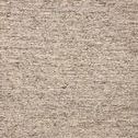 Reyla Granite Mocha Rug in neutral heathered threading with subtle multicolored yarn and dark patterned border