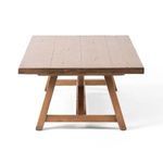 Left corner perspective focusing on edge details and smoothly finished pine wood grain textures