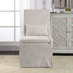 Product Image 2 for Coley White Linen Armless Chair from Uttermost