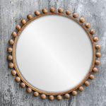 Product Image 2 for Cyra Wood Beaded Round Mirror from Uttermost
