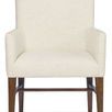 Driftwood Upholstered Arm Chair front view highlighting symmetrical armrests and fabric texture