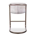 Rear view showing seam detail on padded backrest and curved tubular bronze frame of Chiavari Counter Chair