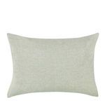 Rectangular sage sham with subtle linen texture and soft muted green color