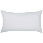 Rectangular white linen cashmere blend sham with clean, smooth surface and subtle texture