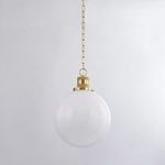 Product Image 2 for Beverly Small Gold Frosted Glass Sphere Pendant Light from Mitzi