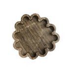 Top view showing asymmetric contours and natural veining of the ribbed marble tray