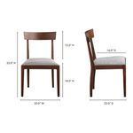 Leone Dining Chair in a dining room setting paired around wooden dining table with gold legs