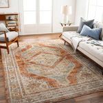 Product Image 3 for Naila Vintage-Inspired Woven Gold / Beige Rug - 6'7" Round from Surya
